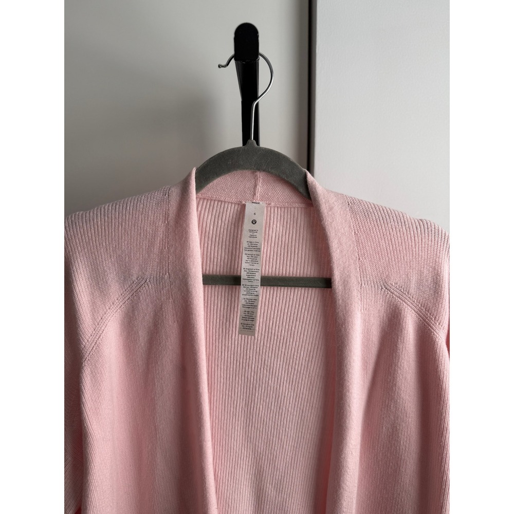 Lululemon Side Slit Sweater Wrap / Size 6 / Strawberry Milkshake - Picture 5 of 6